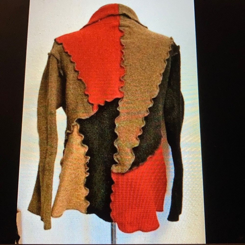 Cb Wraps By Canvasbacks Wool Cardigan Size S - image 7